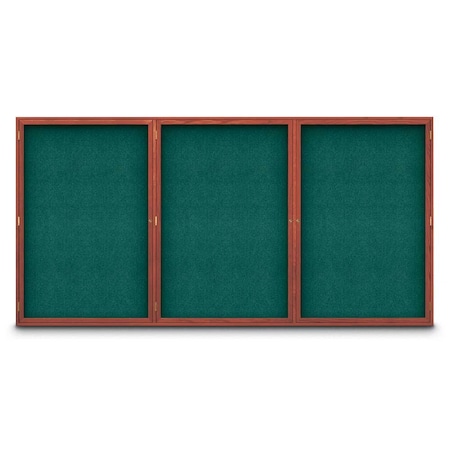 United Visual Products Sliding Door Indoor Enclosed Corkboard, 7 UV9028ACSH-BLACK-PEARL